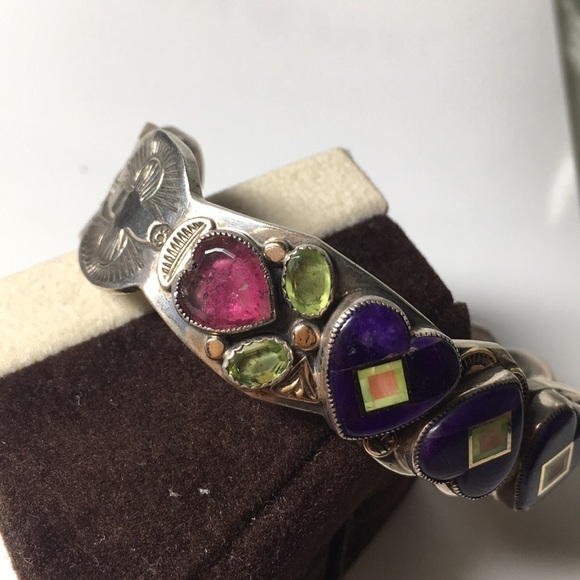 🖤Aldrich Arts 💕Vtg cuff bangle - Picture 3 of 16